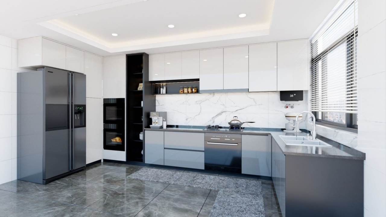 Tủ Bếp Nhôm Cánh Acrylic