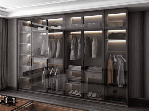 Tủ Quần Áo Nhôm Kính Cửa Lùa