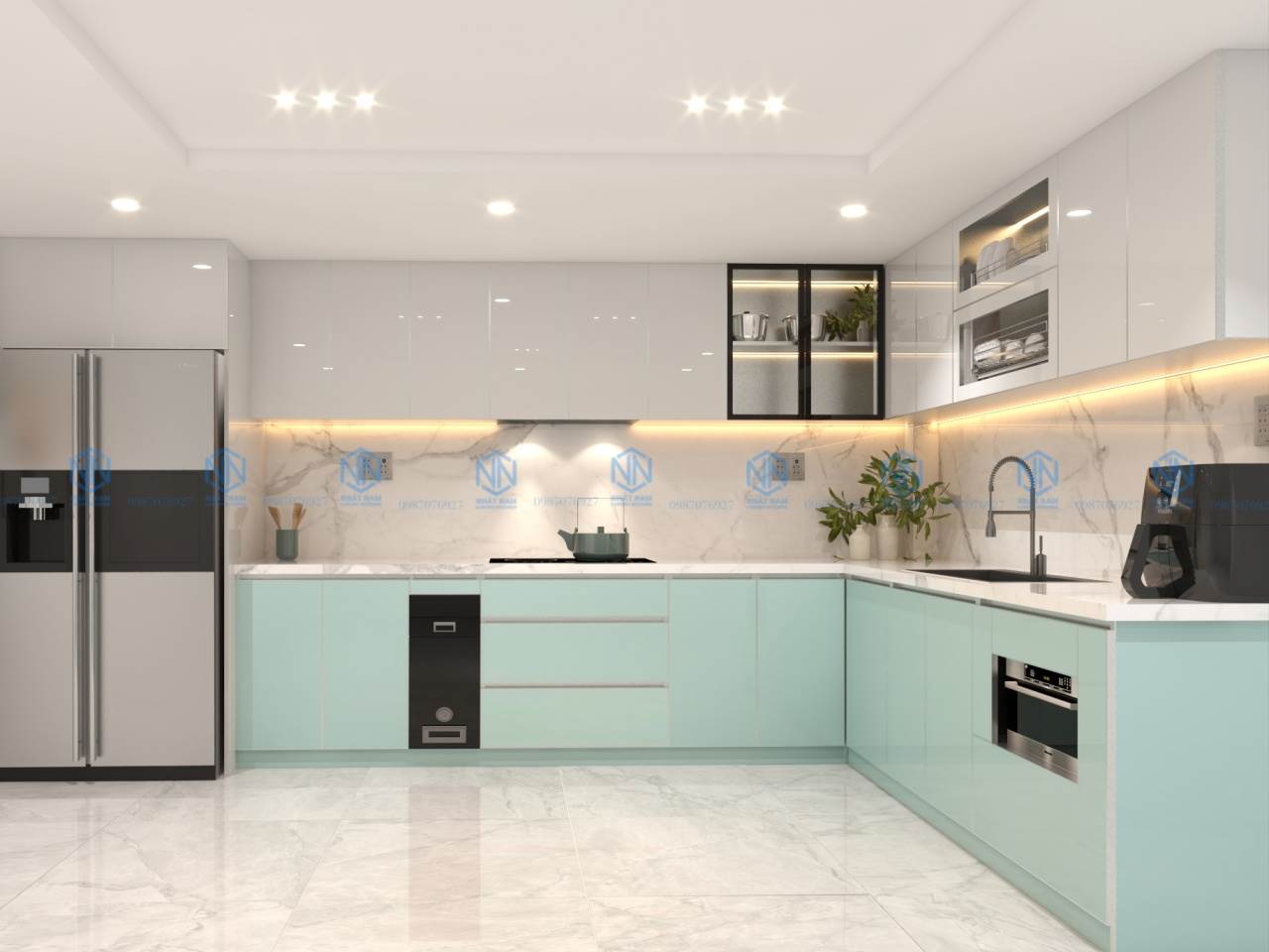 Tủ Bếp Inox Cánh Inox
