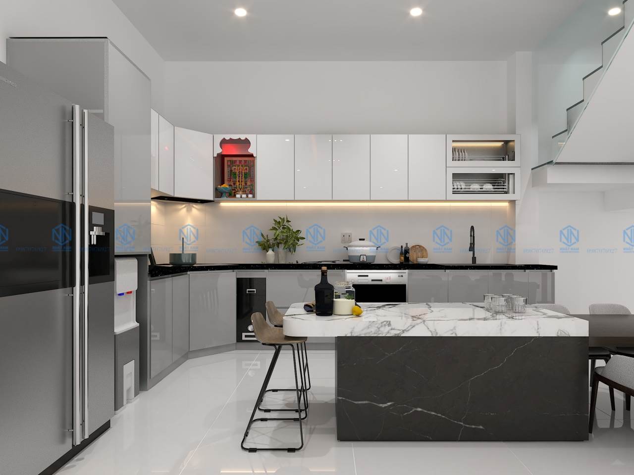 Bàn Đảo Bếp Rời Inox 304