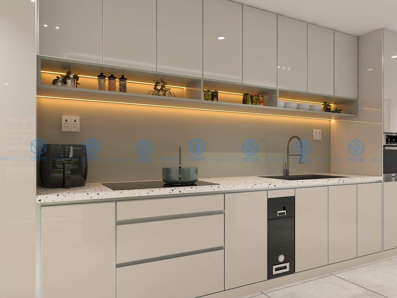 Tủ Bếp Nhôm Cao Cấp