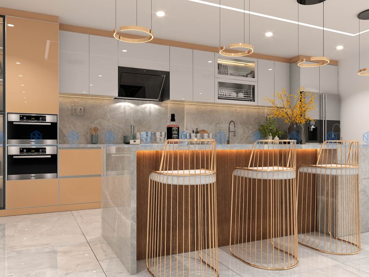 tủ bếp nhôm cao cấp