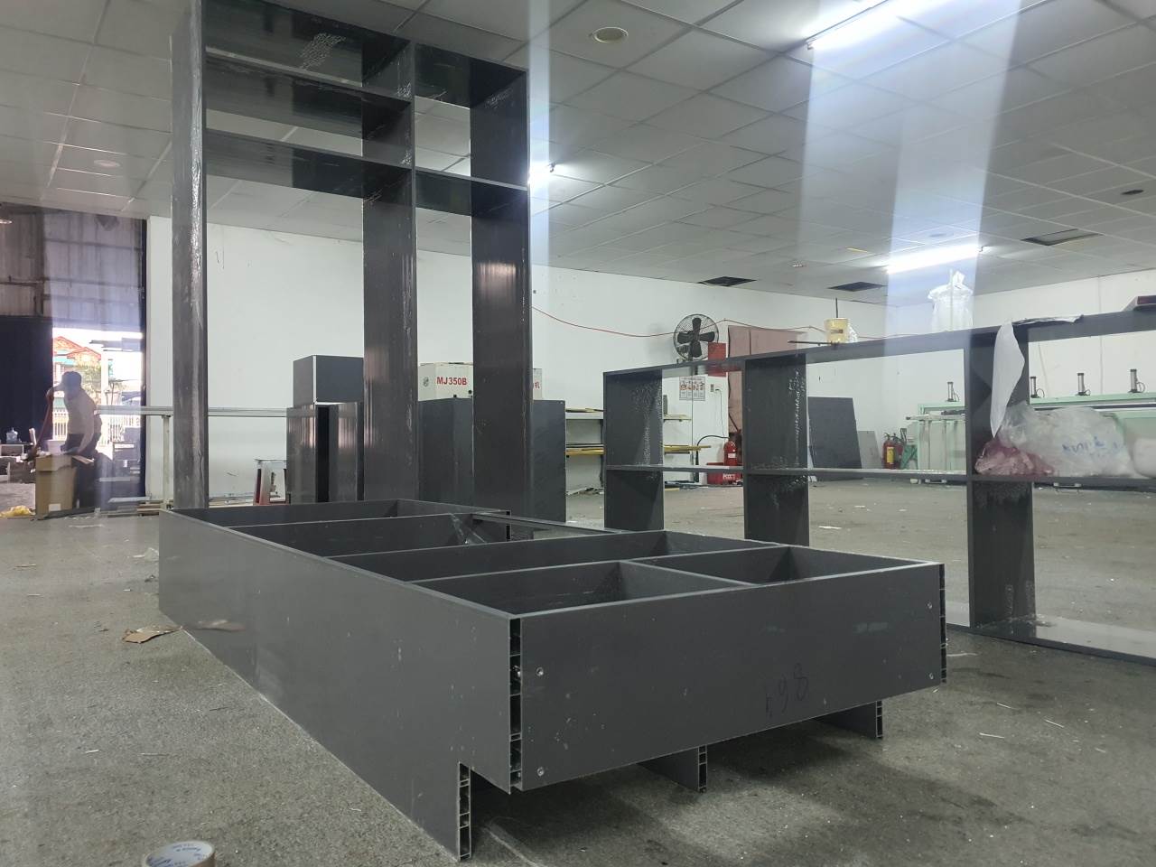 Tủ Bếp Nhôm Cánh Melamine