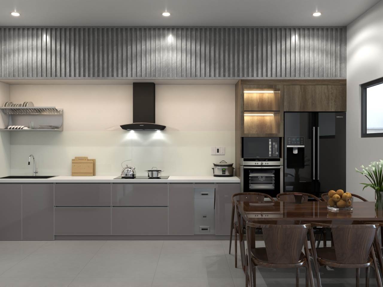 Tủ Bếp Hợp Kim Nhôm Cao Cấp