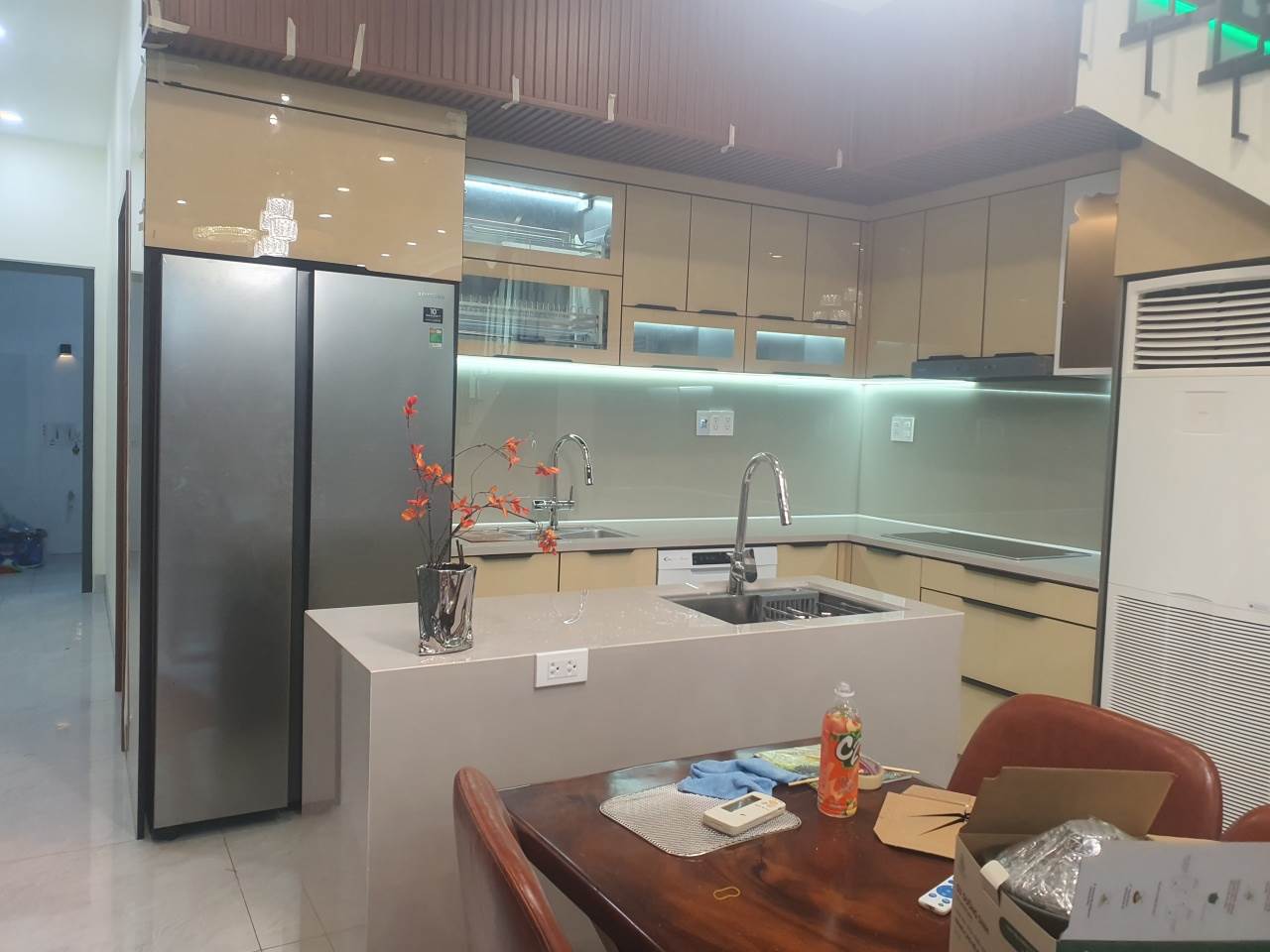 Tủ Bếp Inox Xước 1 Lớp Hệ Module