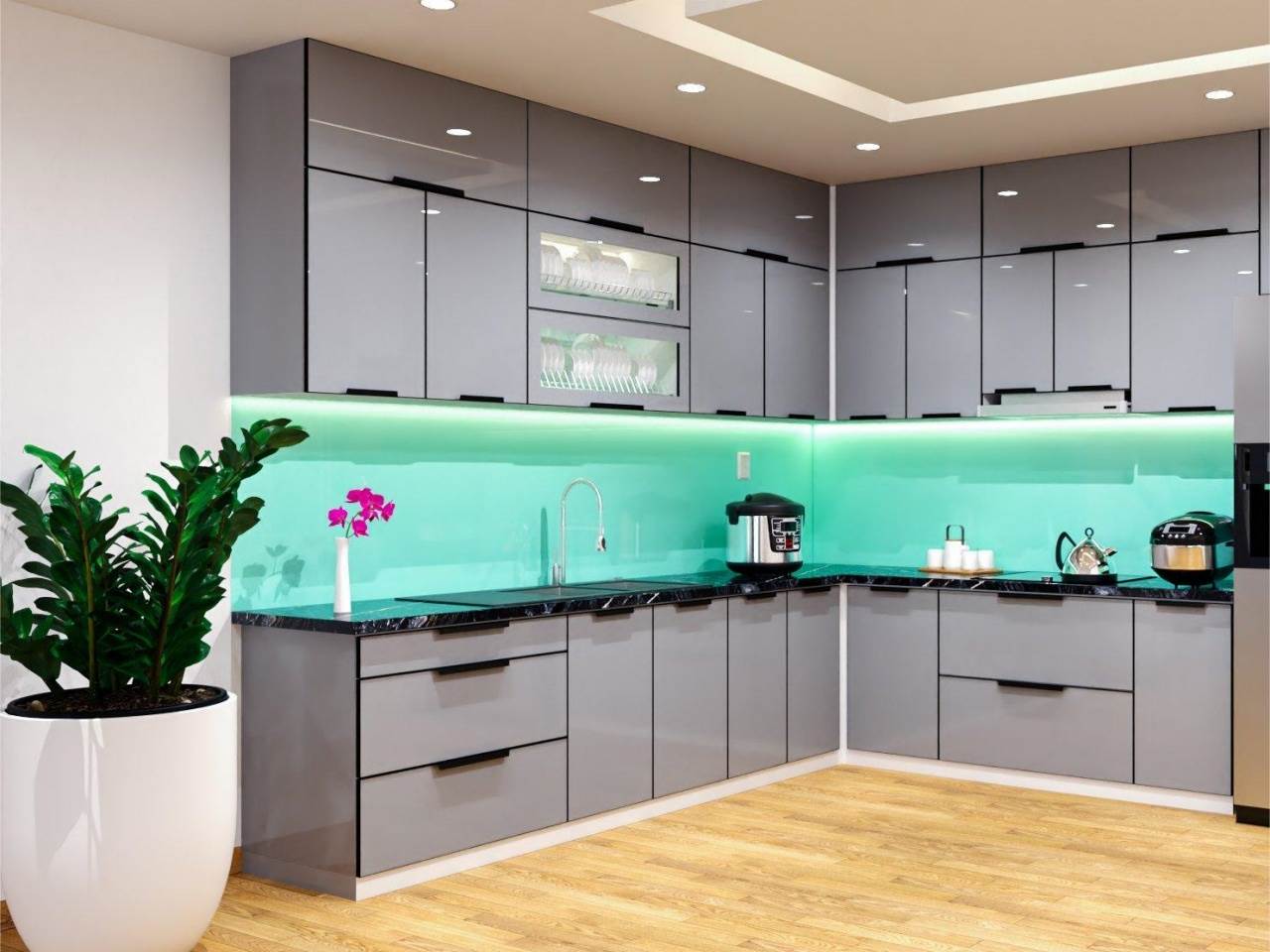 tủ bếp hợp kim nhôm