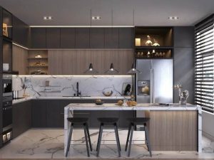  Tủ Bếp Inox Có Bàn Đảo