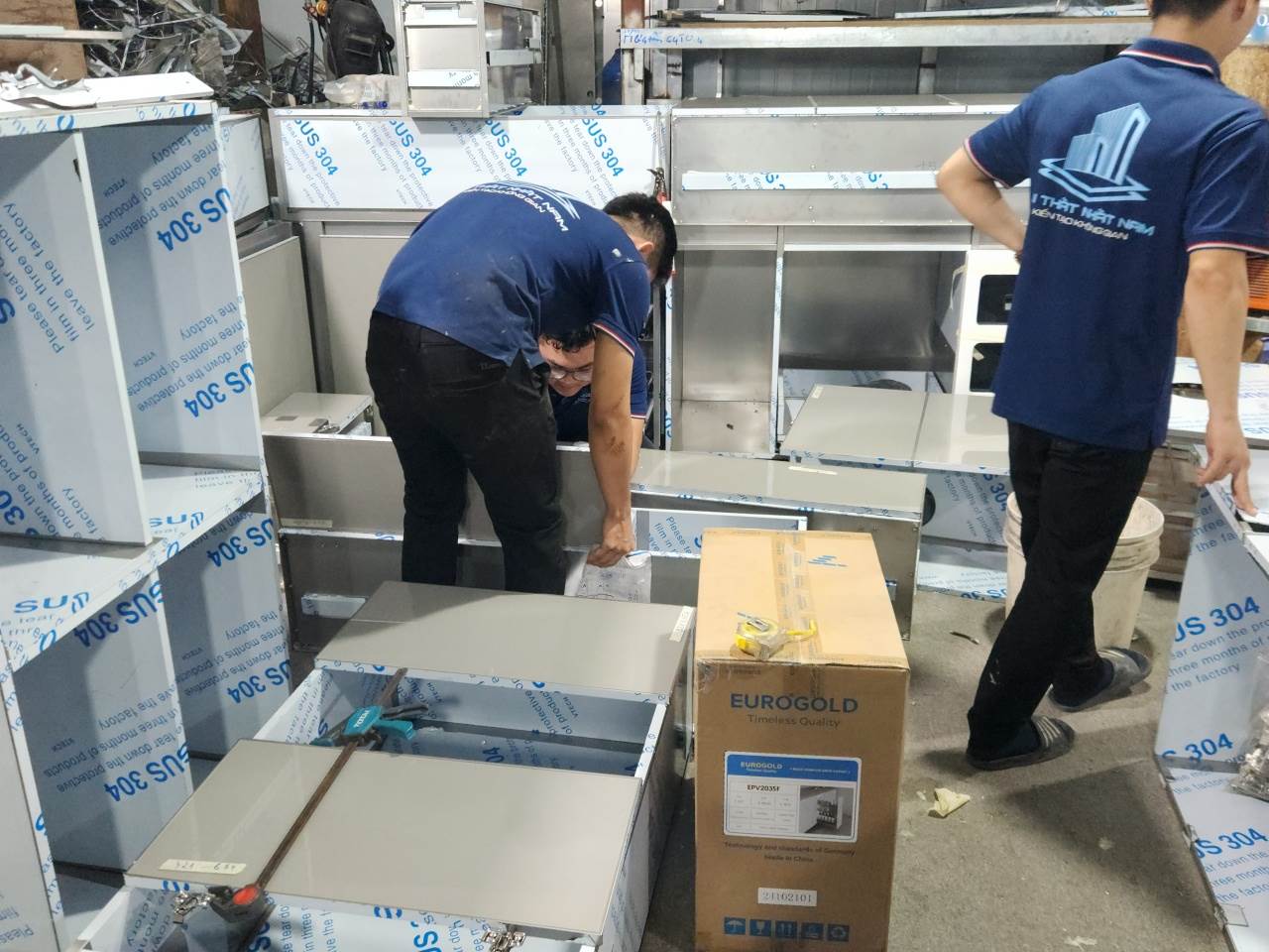 Tủ Bếp Inox Cánh Acrylic