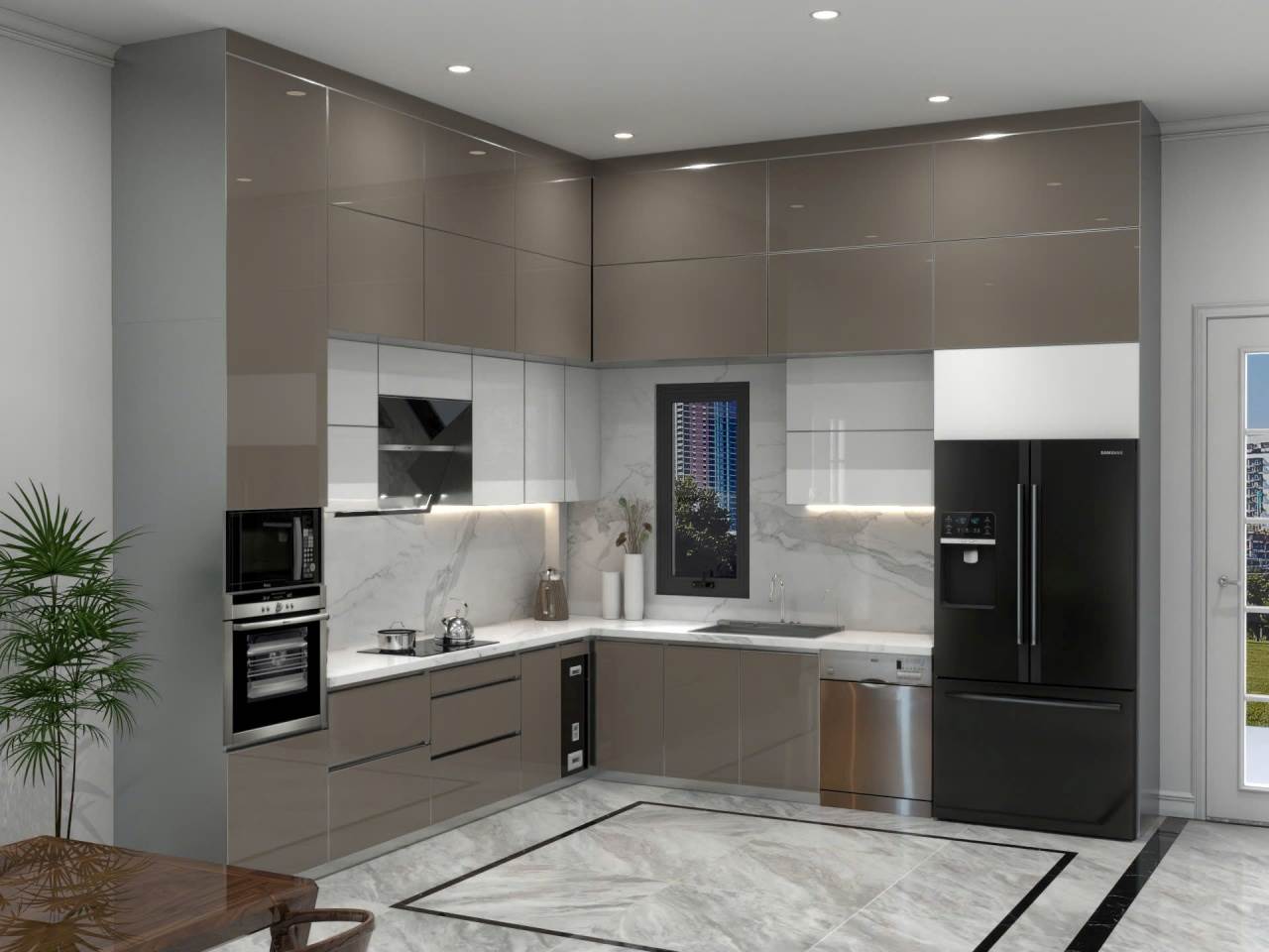 Tủ Bếp Inox Caro Chống Bám Vân Tay