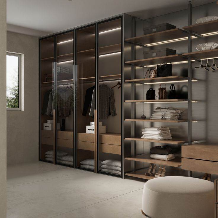 u tủ quần áo cánh kính khung nhôm kính