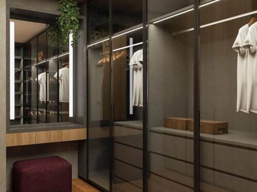 Tủ Quần Áo Cánh Kính Khung Nhôm