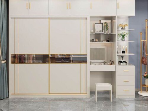 Tủ Quần Áo Gỗ Công Nghiệp Cửa Lùa 