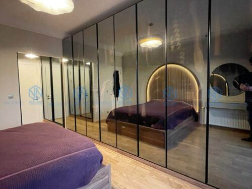 Tủ quần áo nhôm cánh kính cường lực