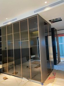 Tủ Quần Áo Nhôm Cánh Kính Cường Lực