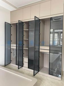 Tủ áo nhôm cánh kính cường lực