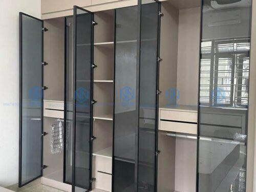 Mẫu tủ áo cánh lùa 2 cánh