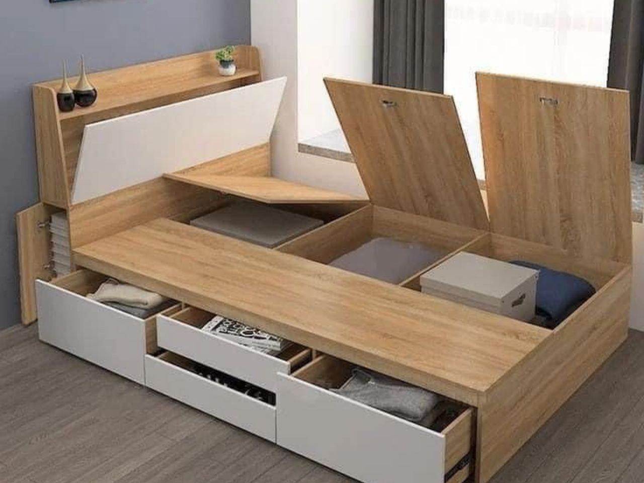 Giường Ngủ Gỗ Công Nghiệp Phủ Laminate