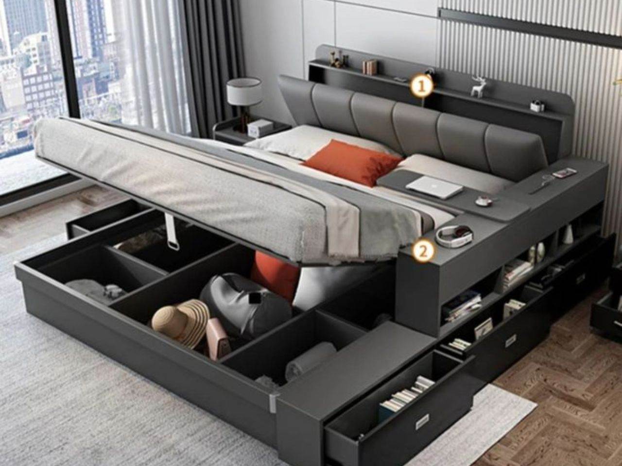 Giường Ngủ Gỗ Công Nghiệp Phủ Laminate