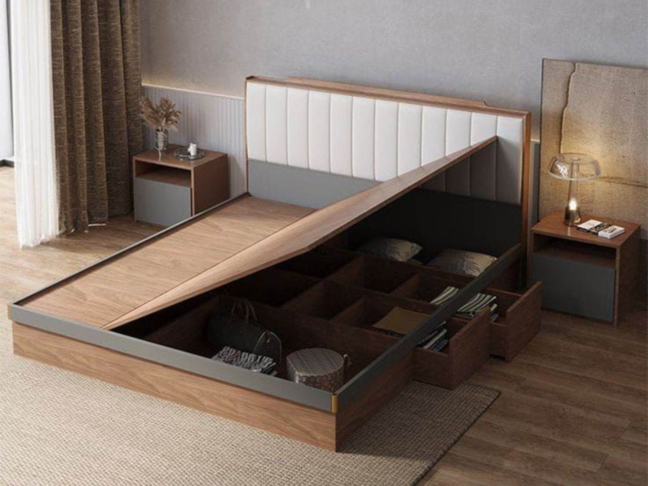 Giường Gỗ MDF Phủ Melamine  