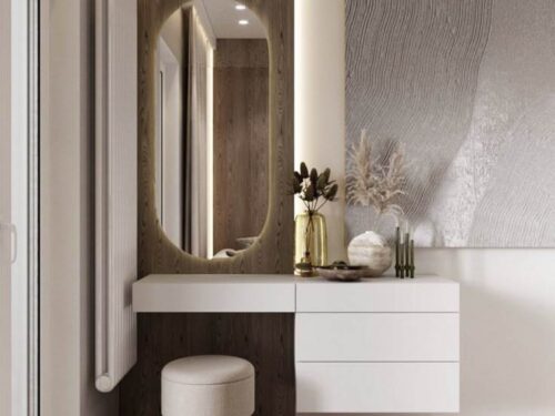 bàn trang điểnm gỗ công nghiệp