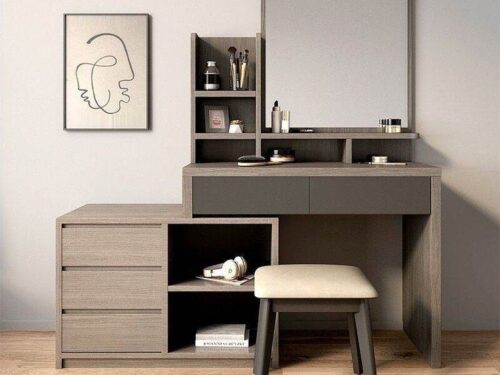 bàn trang điểm gỗ công nghiệp