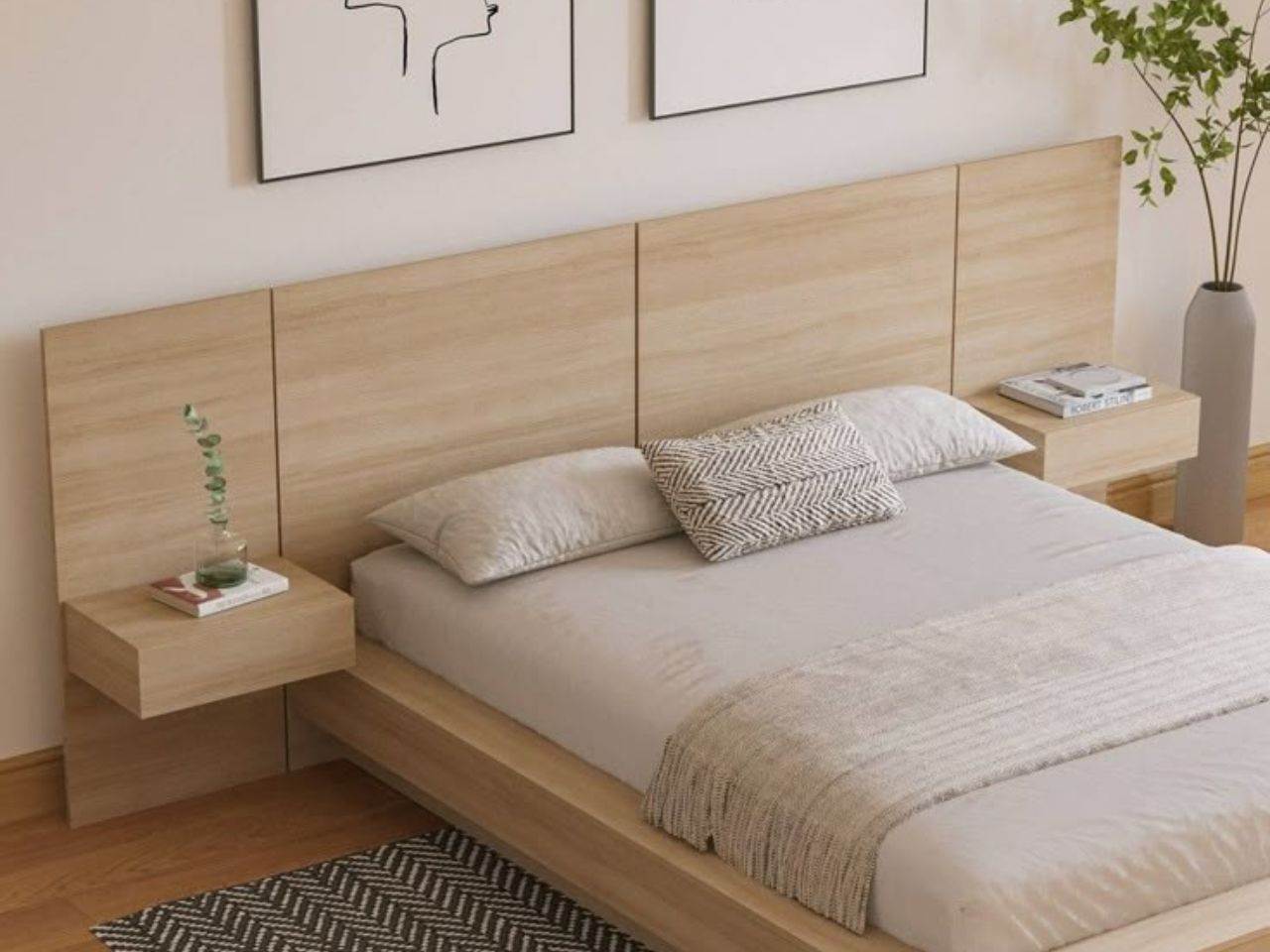 Giường Ngủ Gỗ Công Nghiệp Phủ Laminate