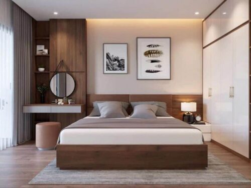 Giường Gỗ MDF 1M8