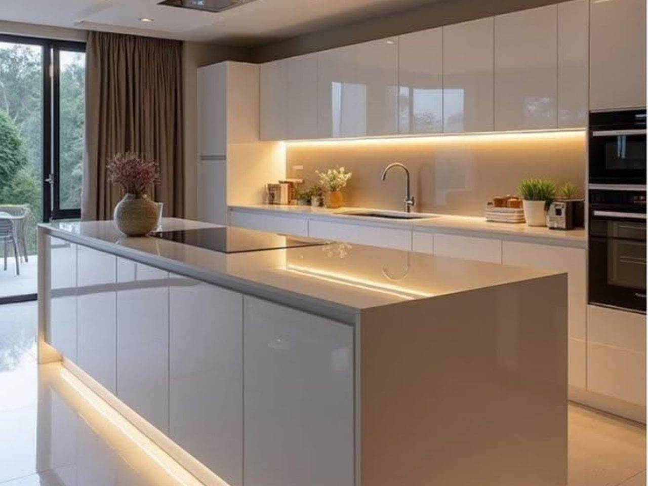 Tủ Bếp Nhựa Picomat Cánh Phủ Acrylic