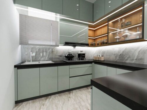 Tủ Bếp Nhựa Picomat Cánh Phủ Acrylic