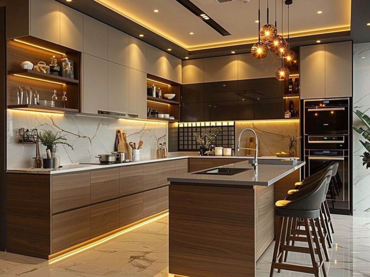 Tủ Bếp Nhựa Giả Gỗ