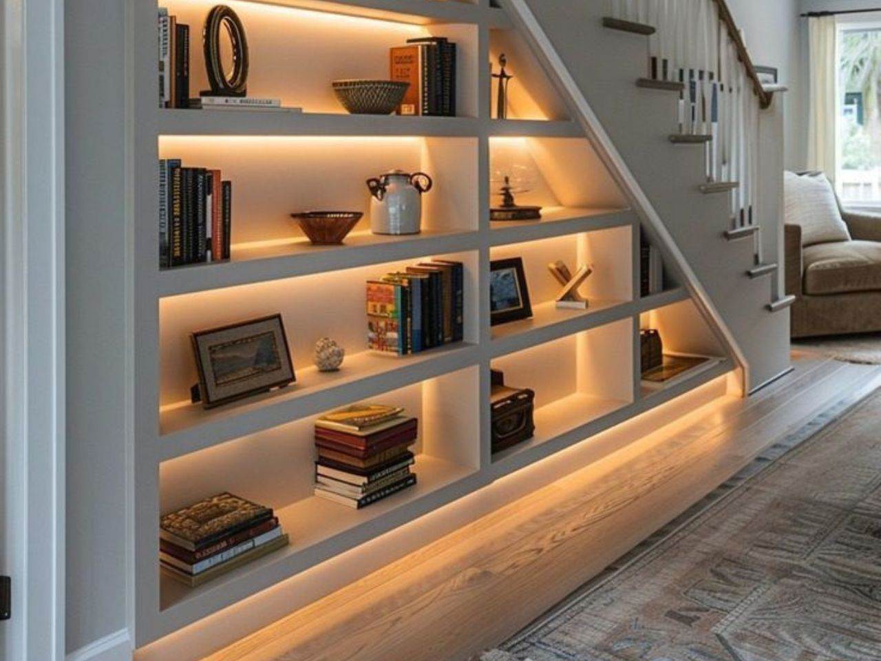 Tủ Cầu Thang Gỗ Công Nghiệp