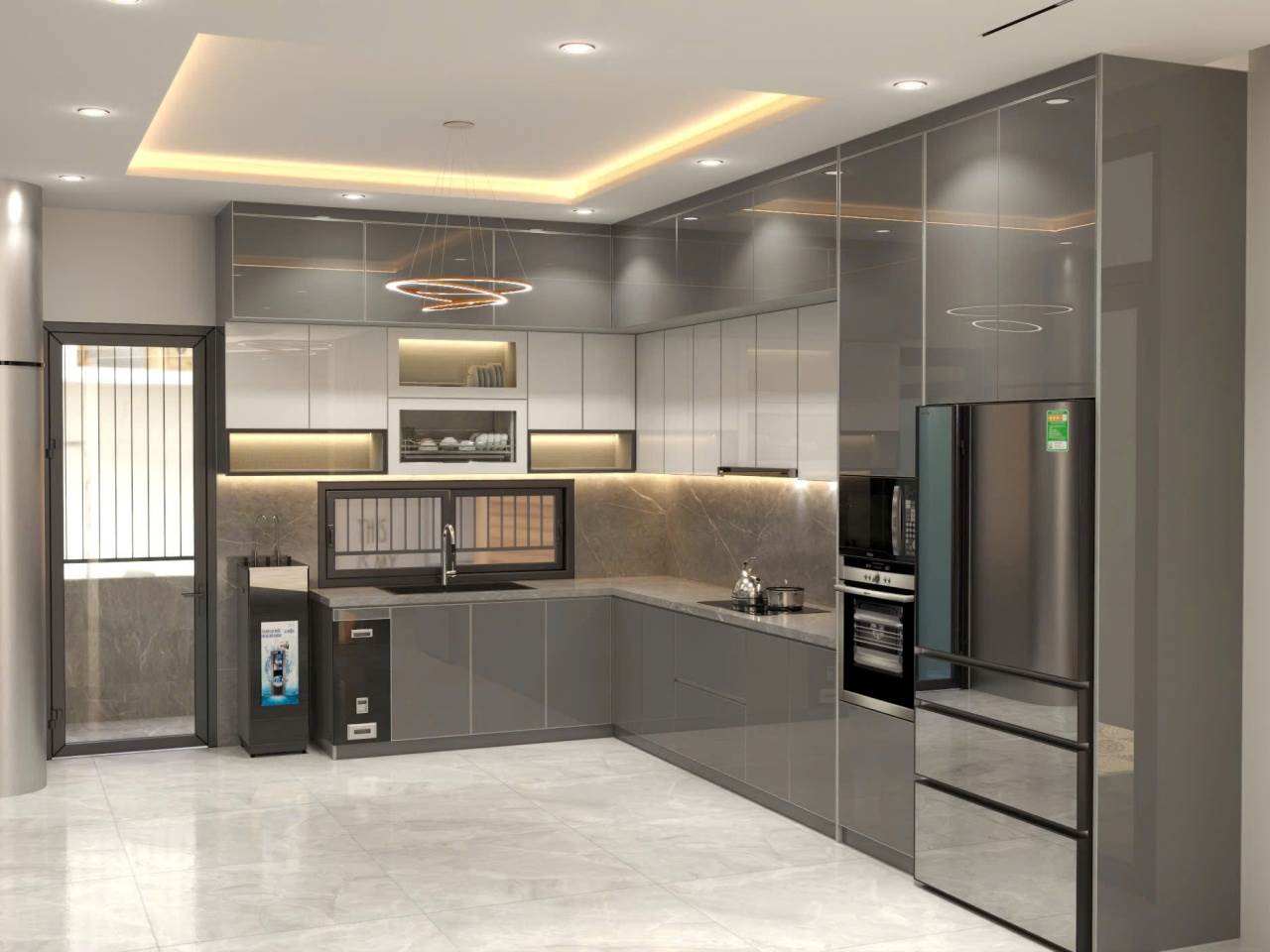 Khám Phá Các Mẫu Tủ Bếp Nhôm Kính Sáng Tạo, Độc Đáo