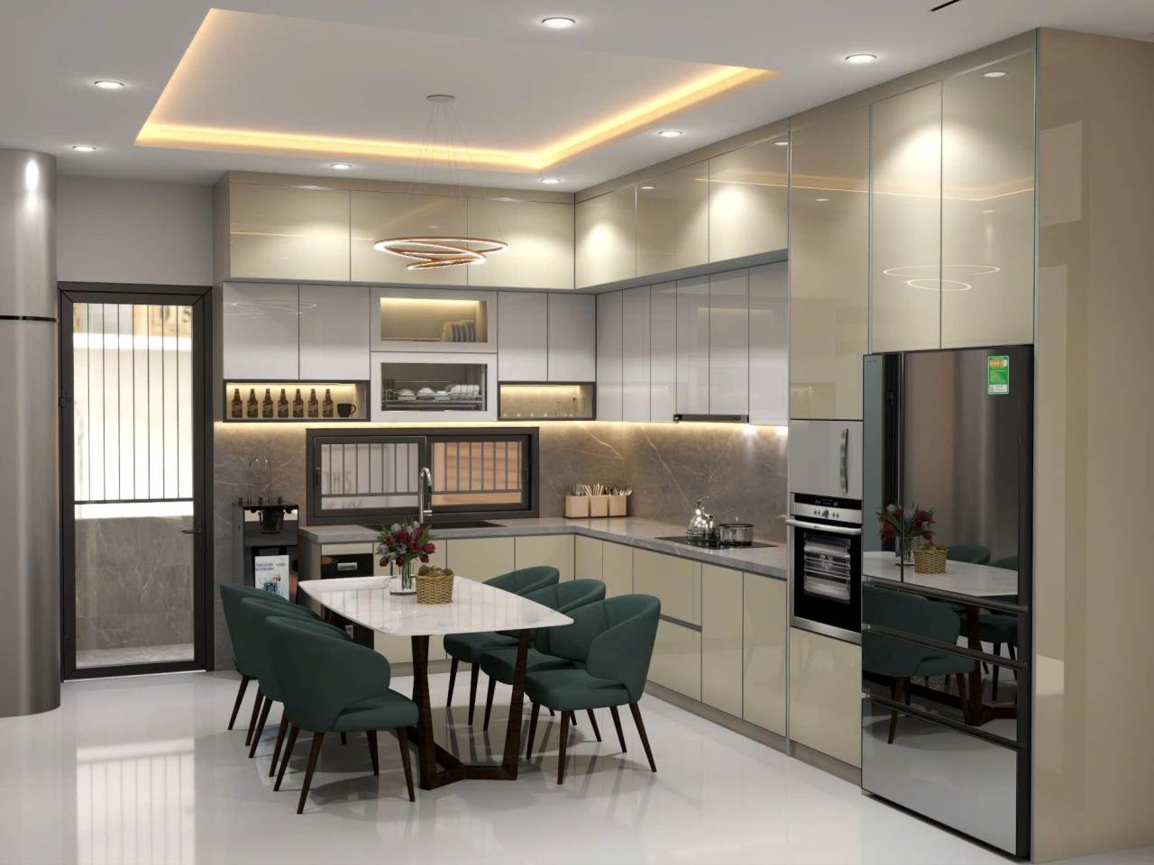 Khám Phá Các Mẫu Tủ Bếp Nhôm Kính Sáng Tạo, Độc Đáo